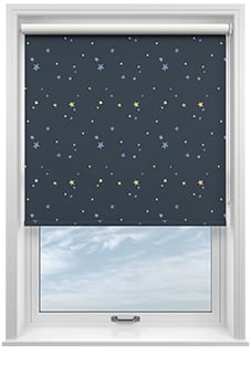Laura Ashley Painterly Stars, Midnight - Twist&Fit Roller Blind